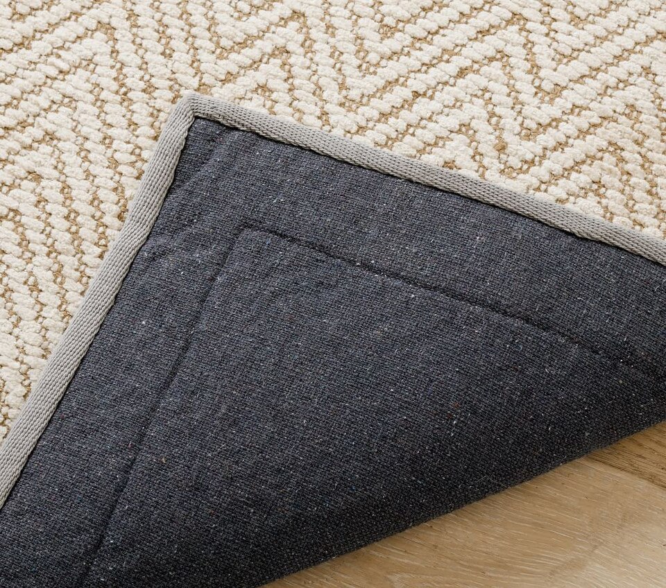 Chenille Jute Thick Solid Border Rug Pottery Barn Kids Australia